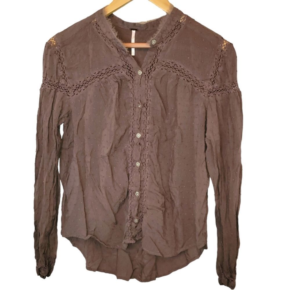 Women's Free People Mauve Blouse Size Medium